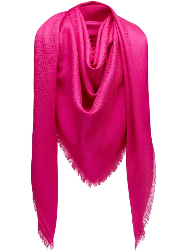Pink Fendi Blanket Scarf Fendi Shawl Pink On Sale