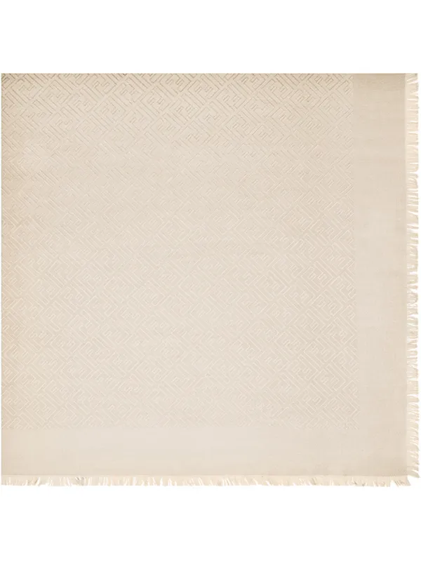 fendi monogram print scarf