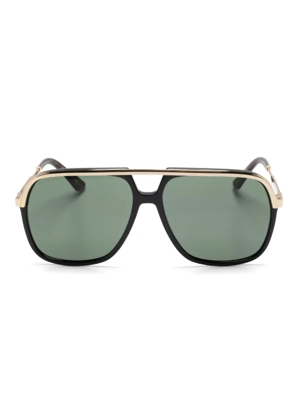 Gucci Eyewear navigator frame Sunglasses Black FARFETCH AE