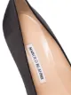 Manolo Blahnik Black Hangisi Buckle 105 Satin Pumps