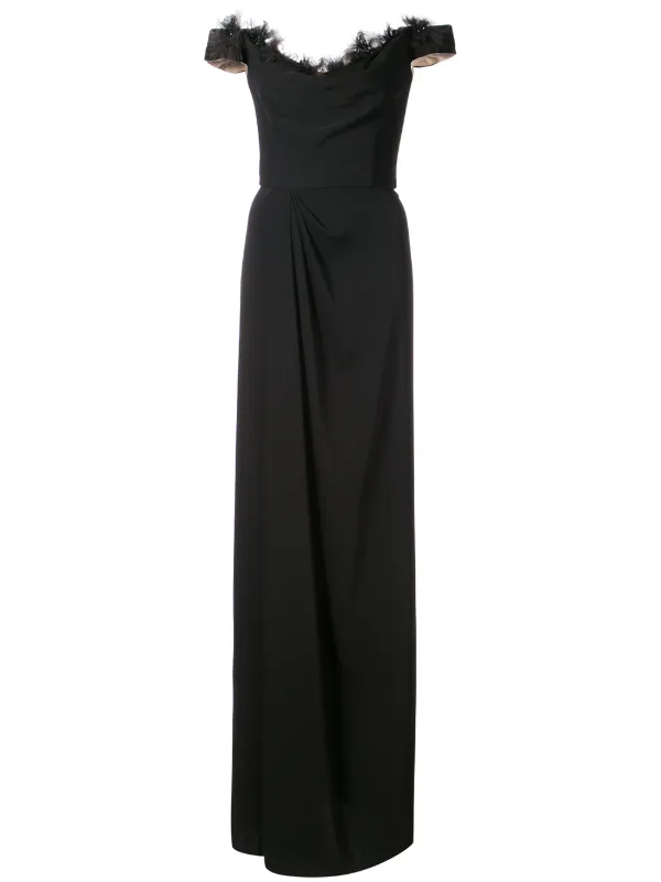 Marchesa Notte Off Shoulder Maxi Jurk Farfetch