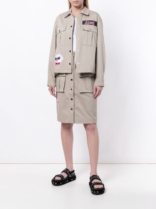 patch-appliquéd field jacket展示图