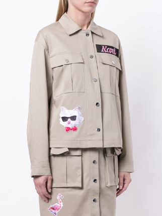 patch-appliquéd field jacket展示图