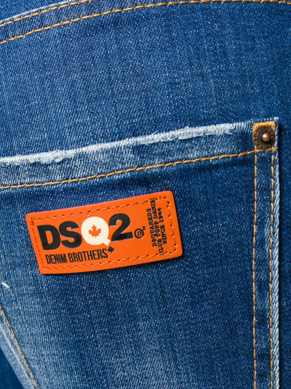 DSQUARED2 Cropped jeans met rechte pijpen Blauw