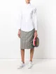 الصورة 2 من Thom Browne قميص دانتيل ظهر كم طويل بأزرار سفلية نقطة بياقة صلبة بوبلين