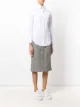 Thom Browne قميص دانتيل ظهر كم طويل بأزرار سفلية نقطة بياقة صلبة بوبلين