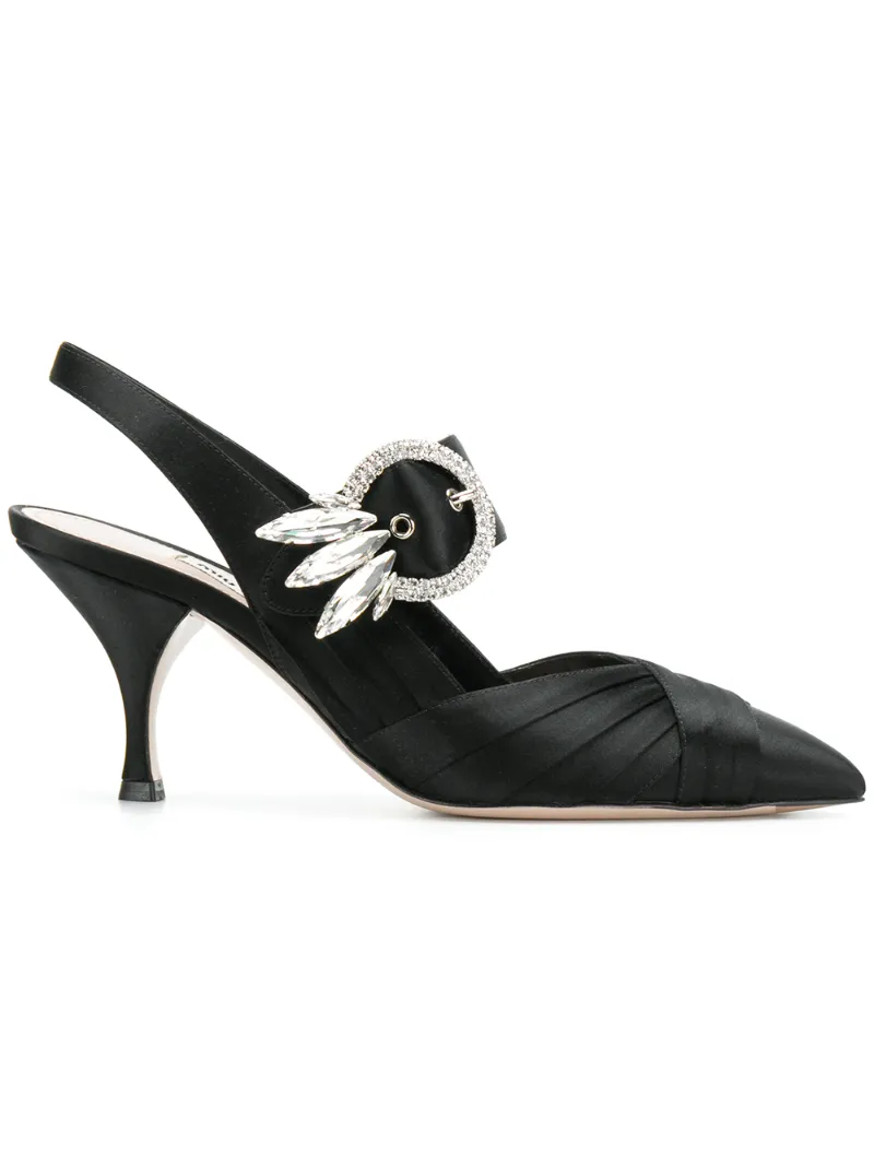 декорирвоанные туфли Miu Miu