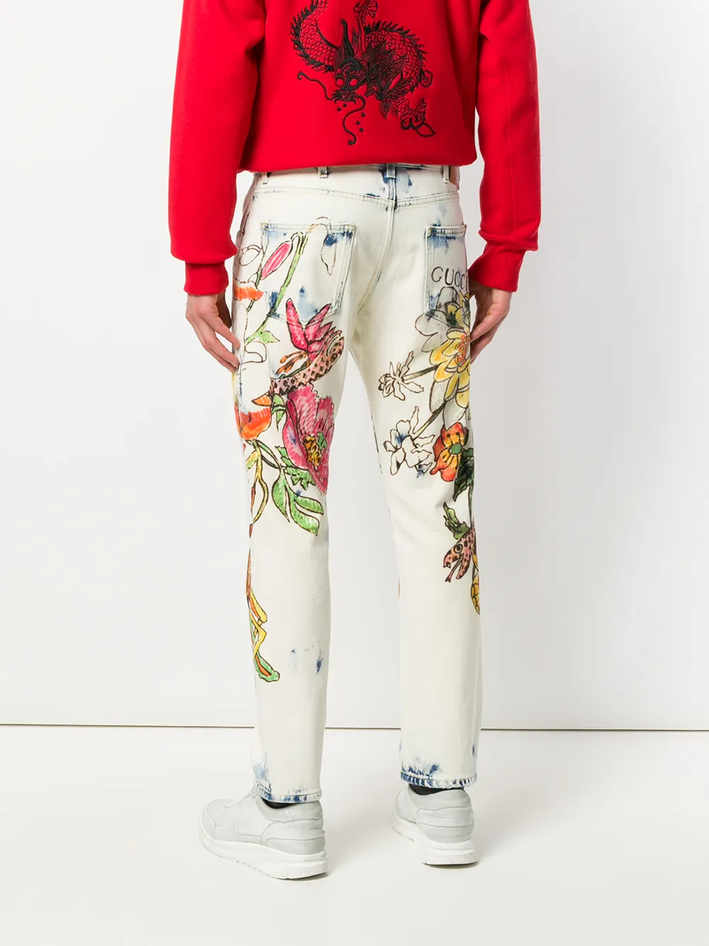 gucci floral jeans mens