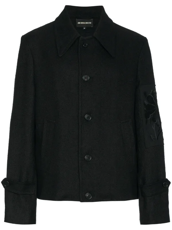 Ann Demeulemeester Jacka Med Blombroderad Lapp På Ärmen Jackor från Ann Demeulemeester Herr Farfetch