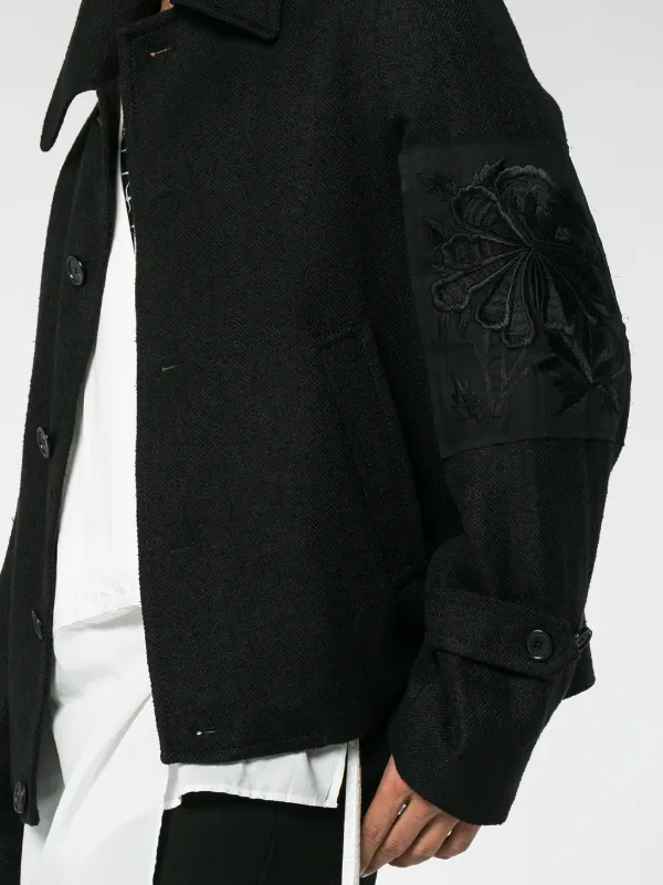 Ann Demeulemeester Jacka Med Blombroderad Lapp På Ärmen Jackor från Ann Demeulemeester Herr Farfetch