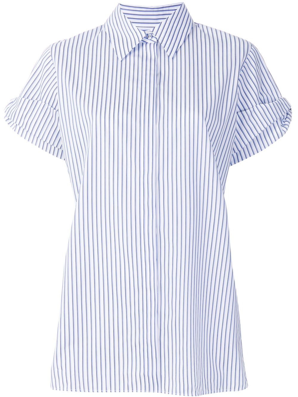 фото Victoria Victoria Beckham рубашка в полоску с короткими рукавами