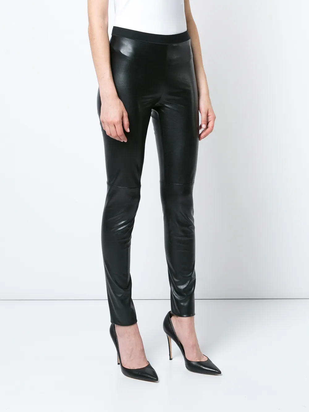  Marccain Leather-look Leggings - Black 