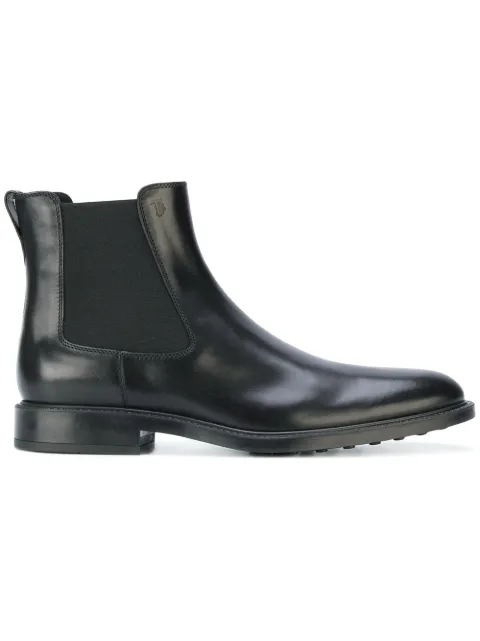 Click to view more detailed imagery on our partner's website Tod's Classic Leather Chelsea Boots In B999 Black