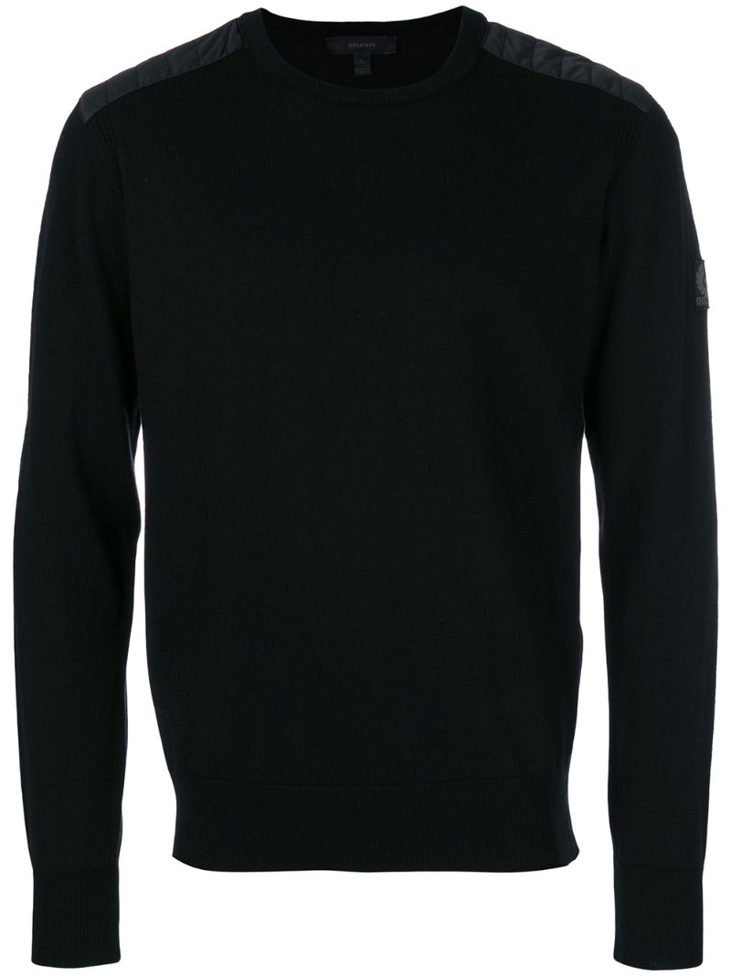 Belstaff Kerrigan Cotton Crewneck Sweater In Black | ModeSens