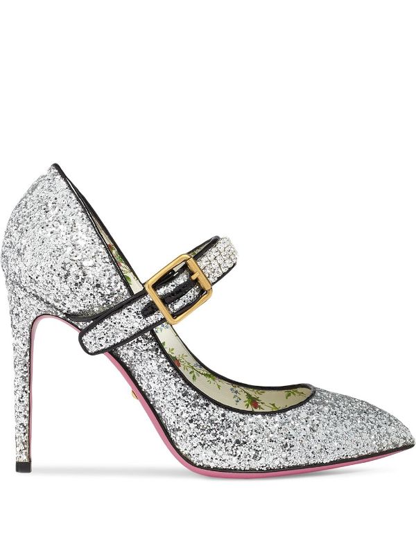 Gucci Glitter Pump With Crystals Aw17 