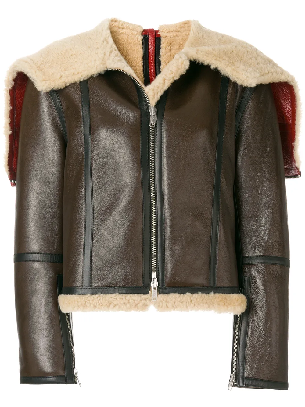 calvin klein shearling coat