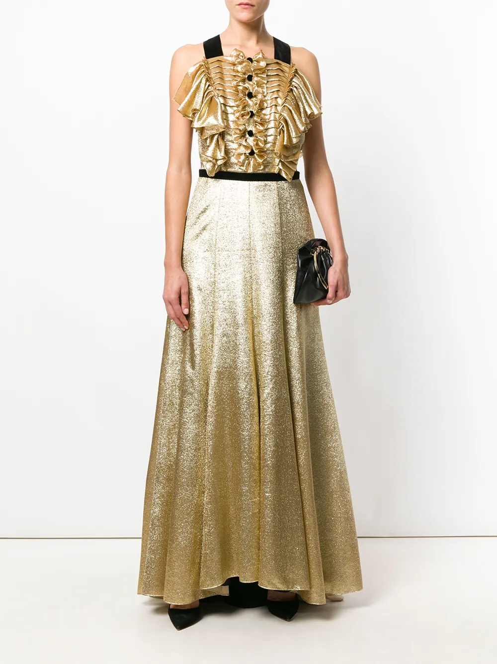 Philosophy Di Lorenzo Serafini Abito con increspatura frontale - Effetto metallizzato