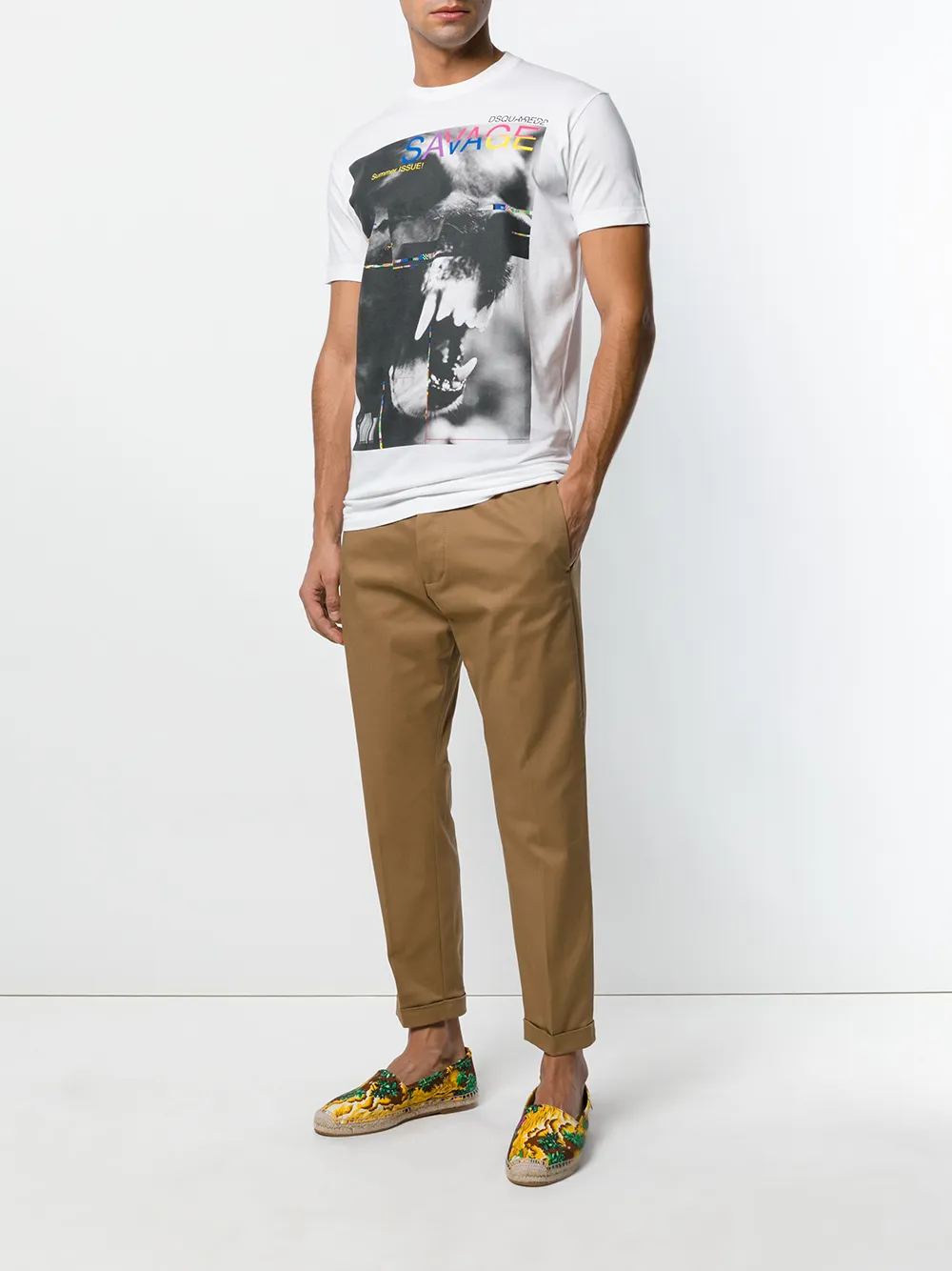 DSQUARED2 T-shirt met grafische print Wit