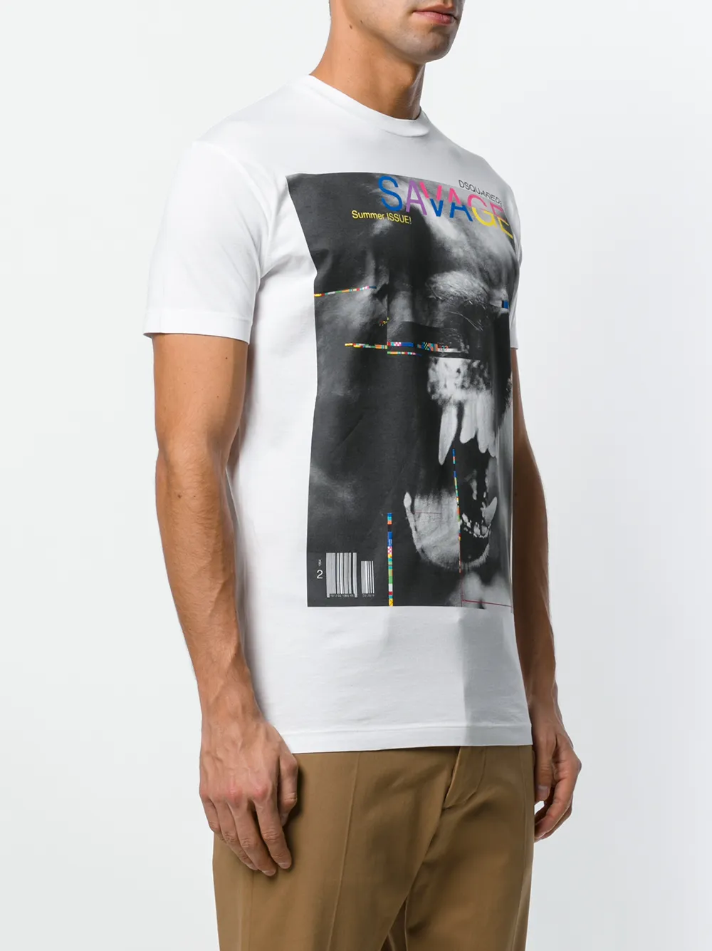 DSQUARED2 T-shirt met grafische print Wit