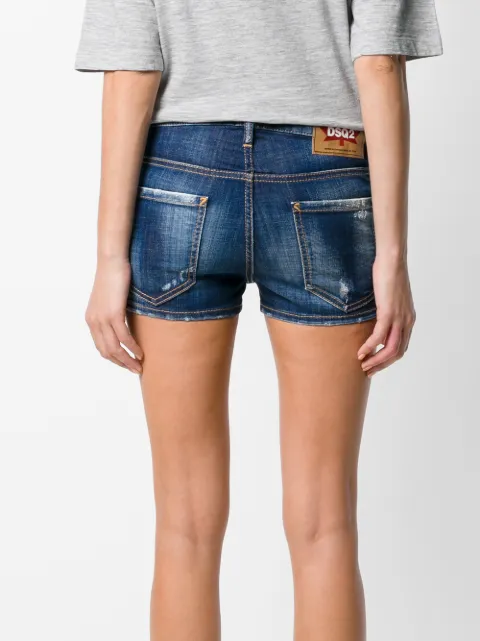 Dsquared2 Distressed Denim Shorts - Farfetch