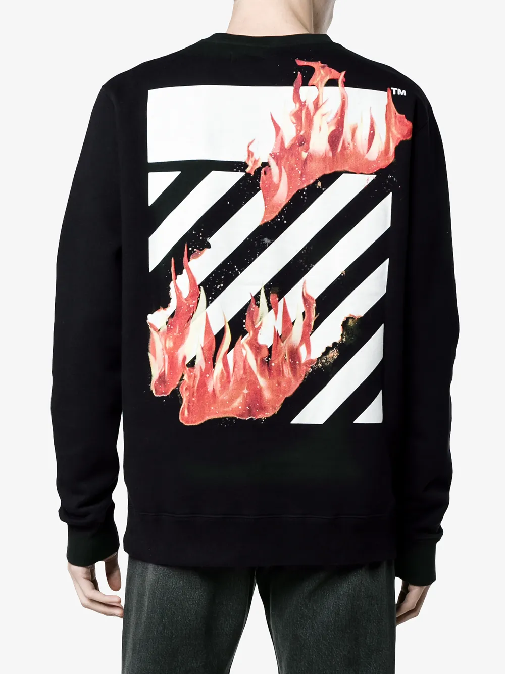 Off white fire hoodie Clearance
