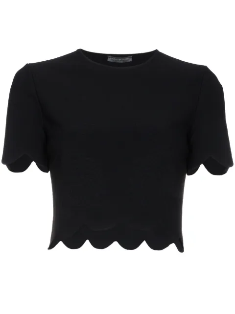 Alexander McQueen top con dobladillo festoneado