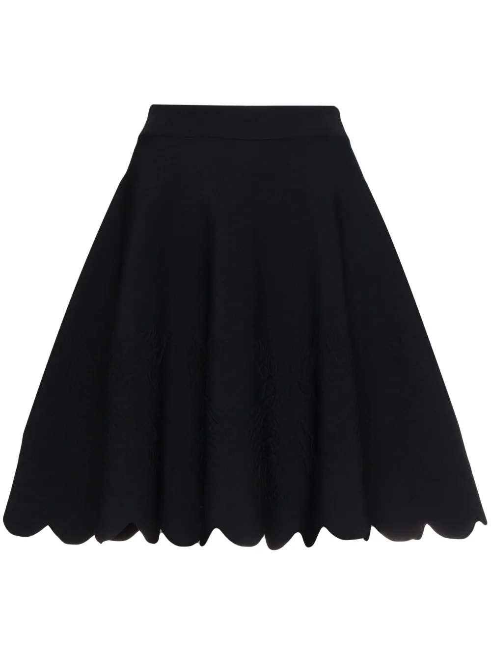 Alexander McQueen Minirock mit Wellensaum - Schwarz