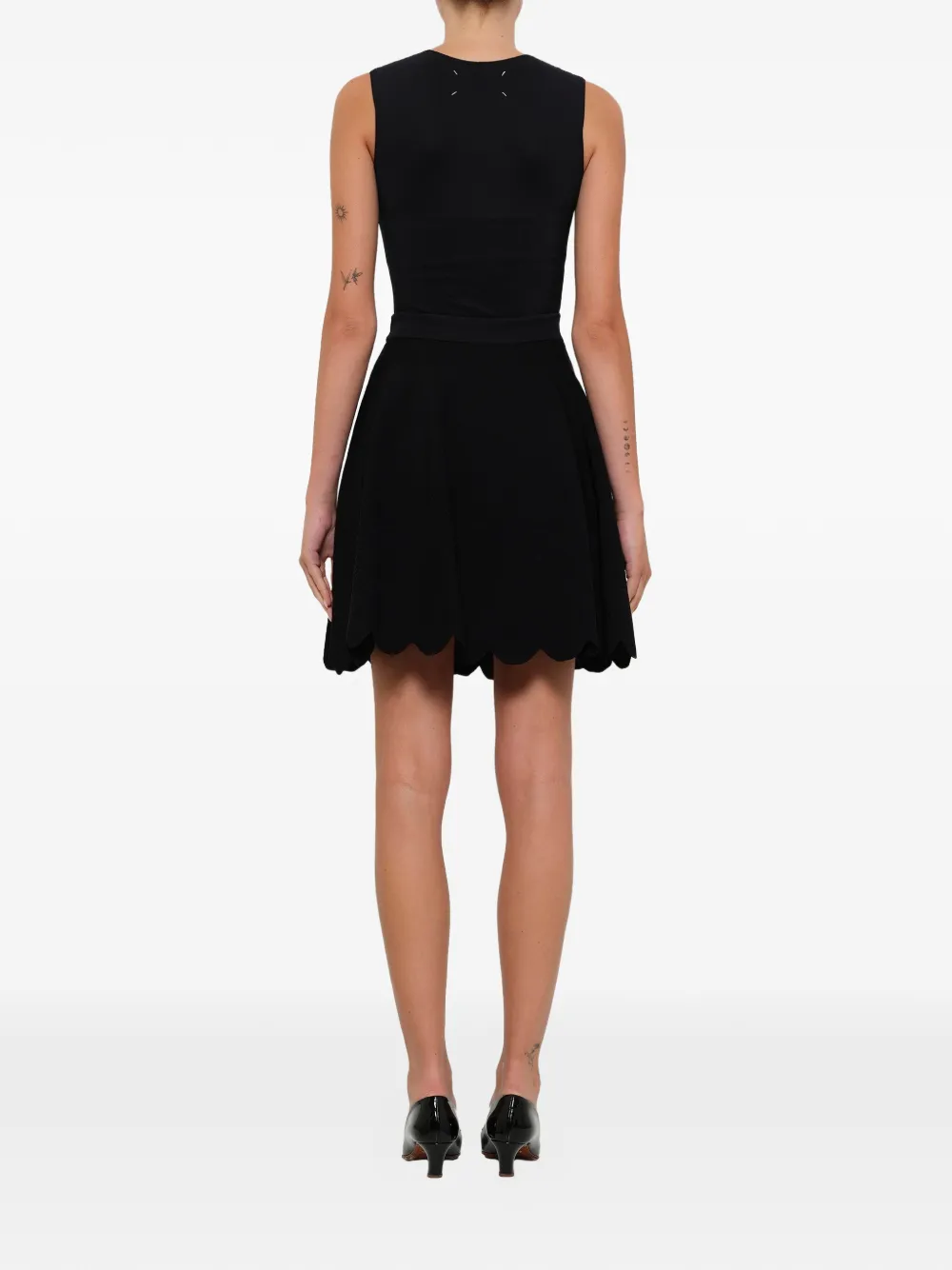  Alexander Mcqueen Minirock Mit Wellensaum   Schwarz 