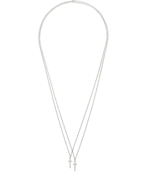 DSQUARED2 double cross necklace