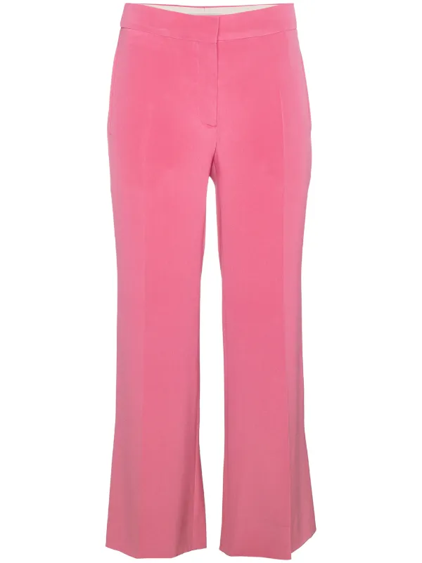 womens pink cropped trousers