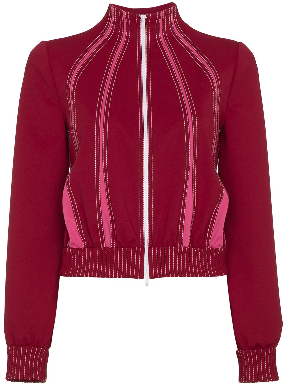 Valentino Techno contrast stitched track jacket - Red, $1900.0