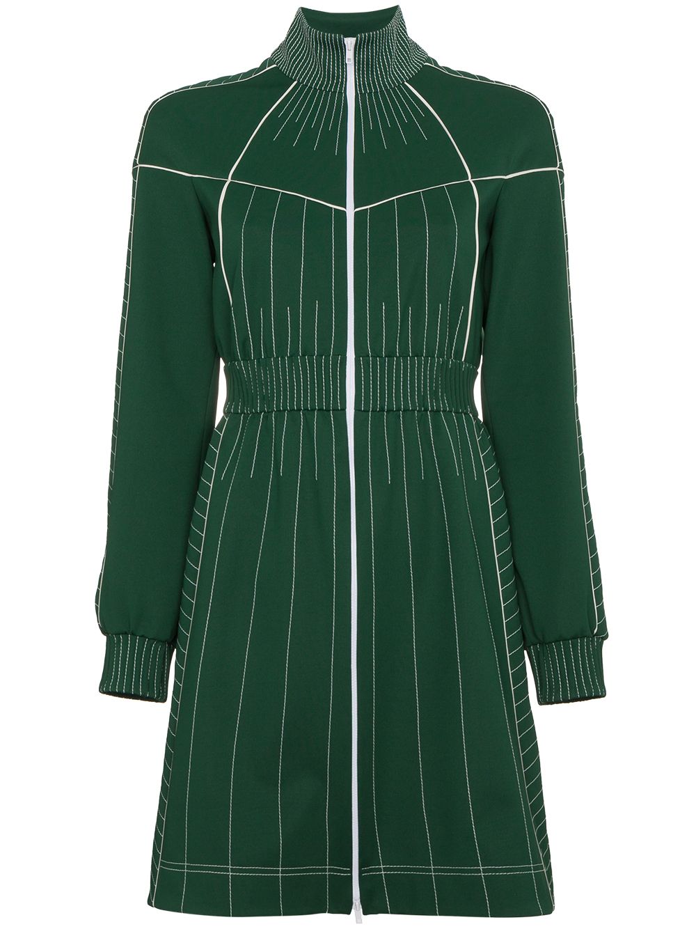 Valentino Mini dress with contrasting stitching - Green, $3690.0