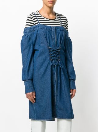 cold shoulder denim dress展示图