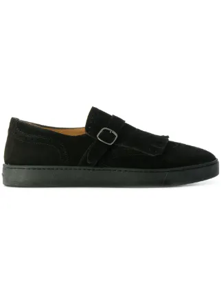 santoni leather slippers