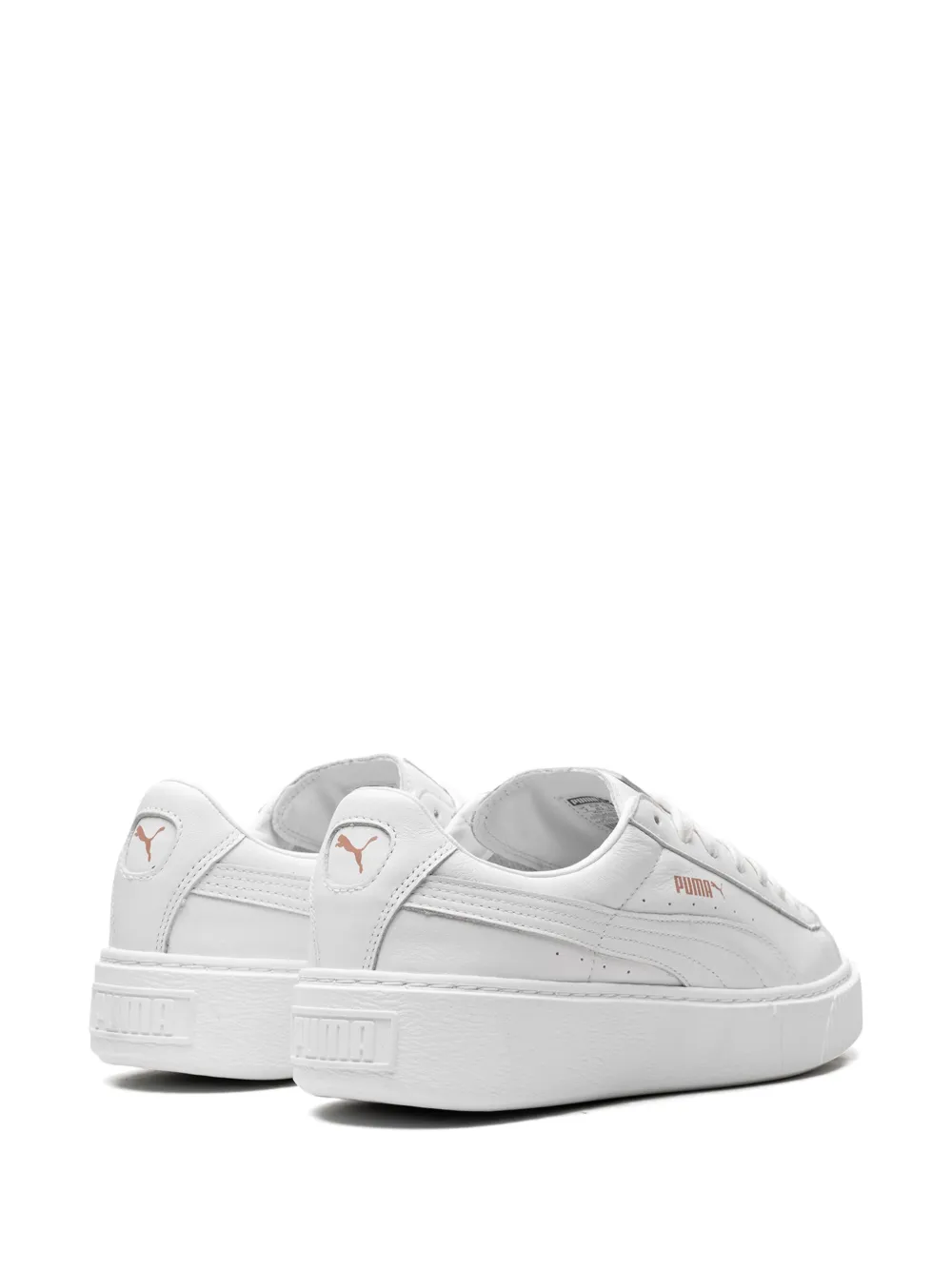 Puma basket platform sneakers rose gold sale