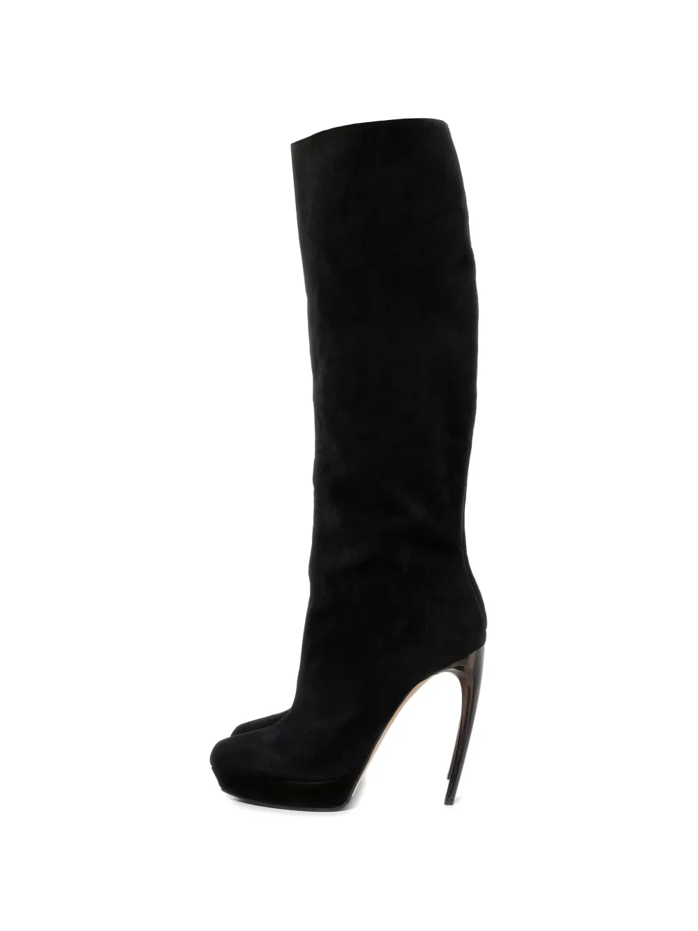 Alexander McQueen Stivali 'Horn Heel' - Nero