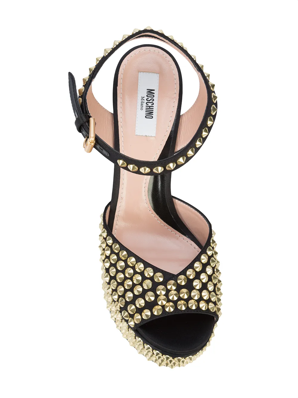 Moschino studs plateausandalen Zwart