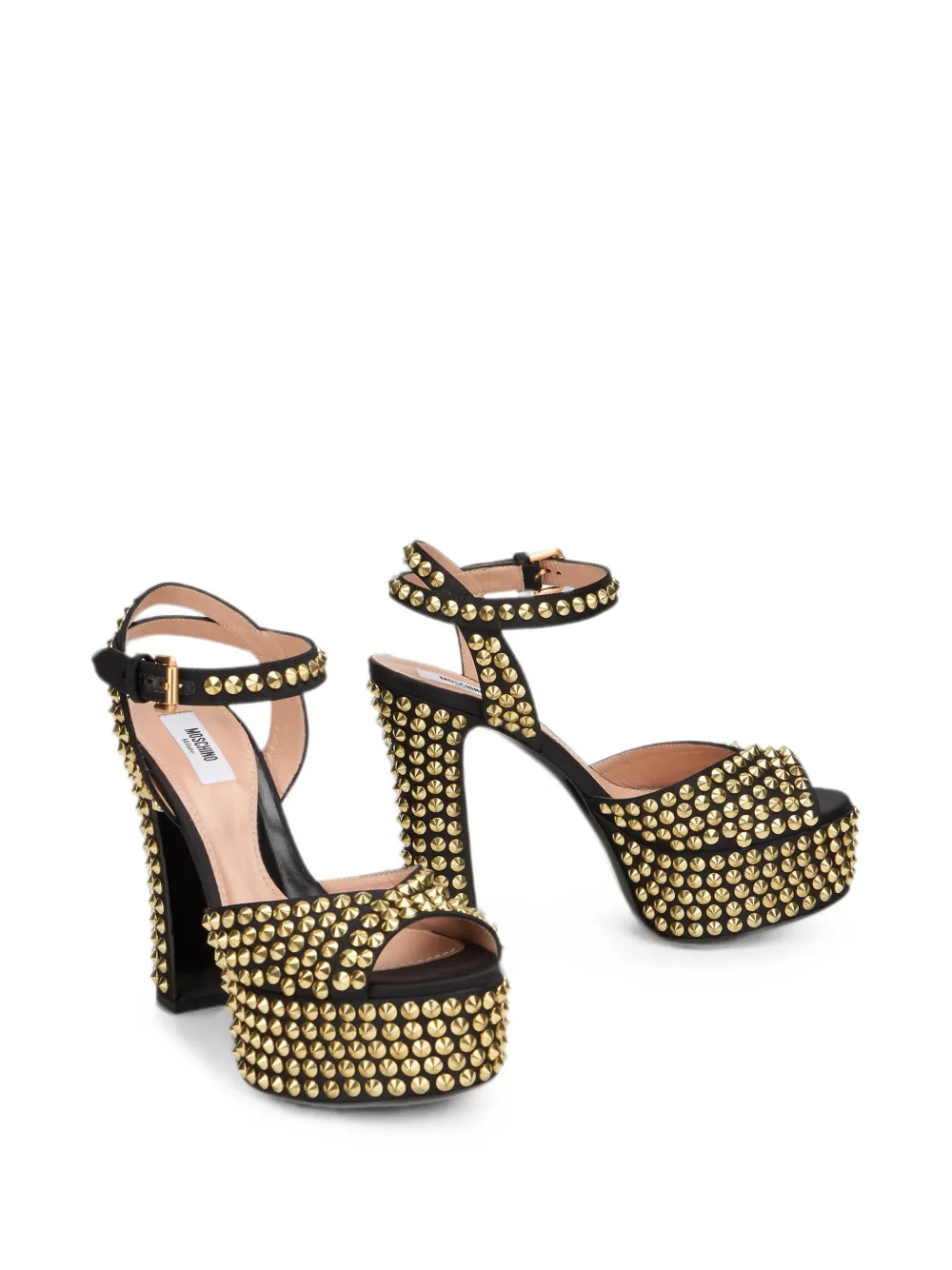 Moschino studs plateausandalen Zwart