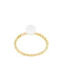 Wouters & Hendrix Gold 18kt yellow gold pearl and chain ring