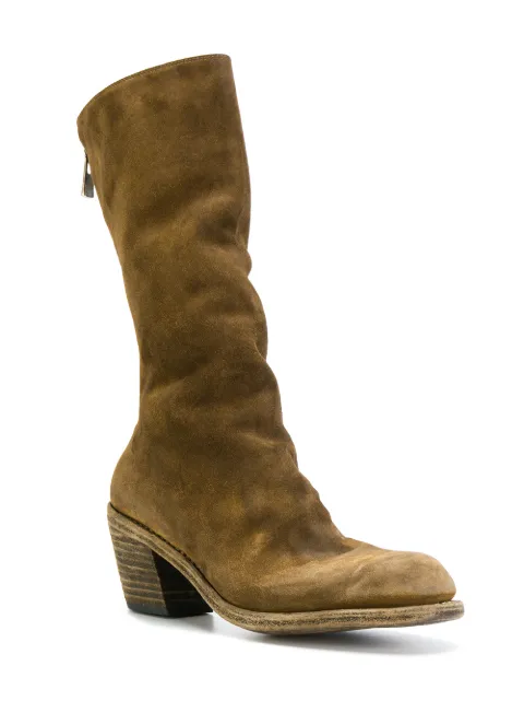heel calf boots