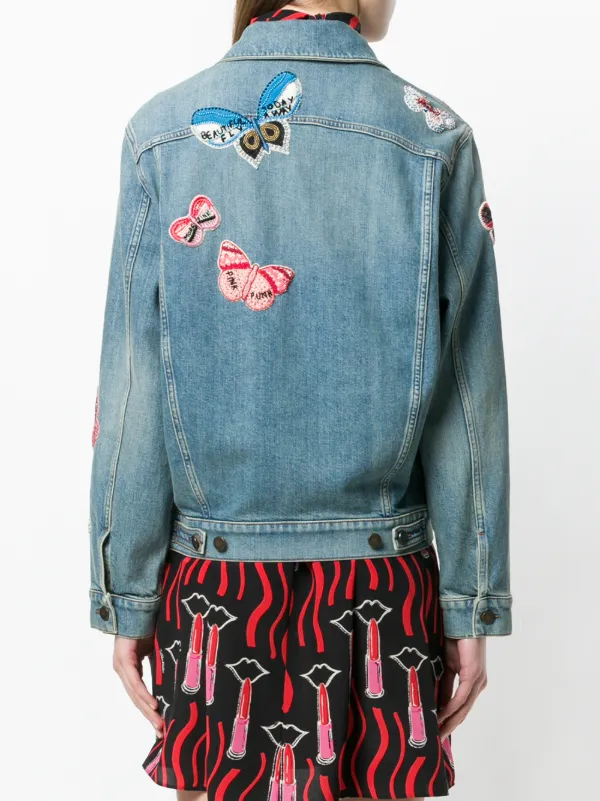 ジャケット Valentino Garavani Embroidered Denim Jacket Valentino Garavani Embroidered Denim Jacket | Blue | FARFETCH