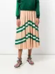 Valentino VLTN Plisseerock mit Kontraststreifen