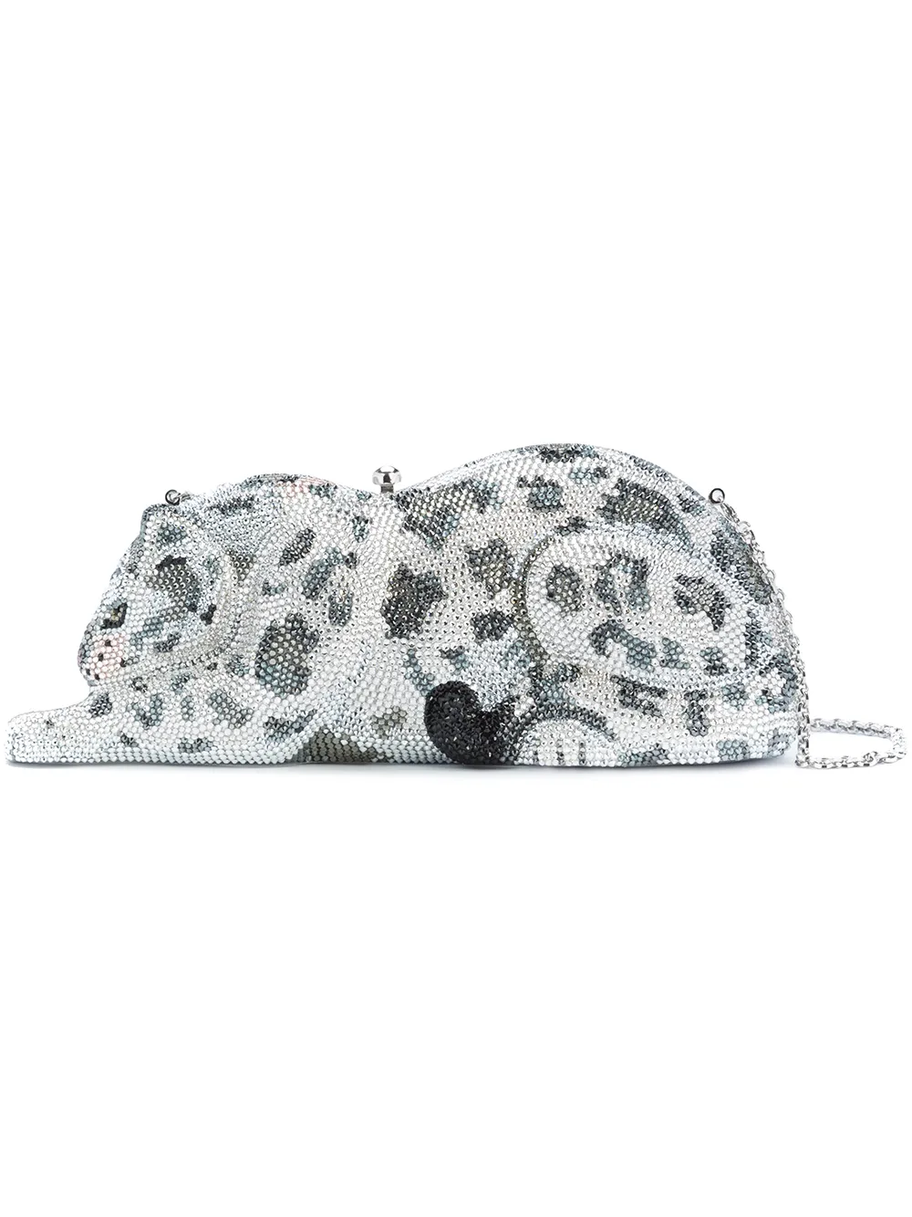 Judith Leiber snow leopard clutch - Nero