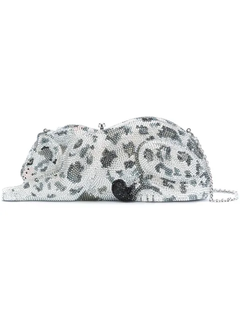 Judith Leiber snow leopard clutch