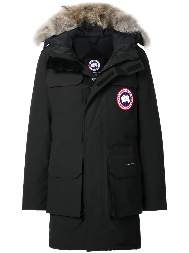 CANADA GOOSE Expedition Hooded Parka With Fur Trim, Olive in Black
