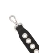 Fendi black leather eyelet bag strap