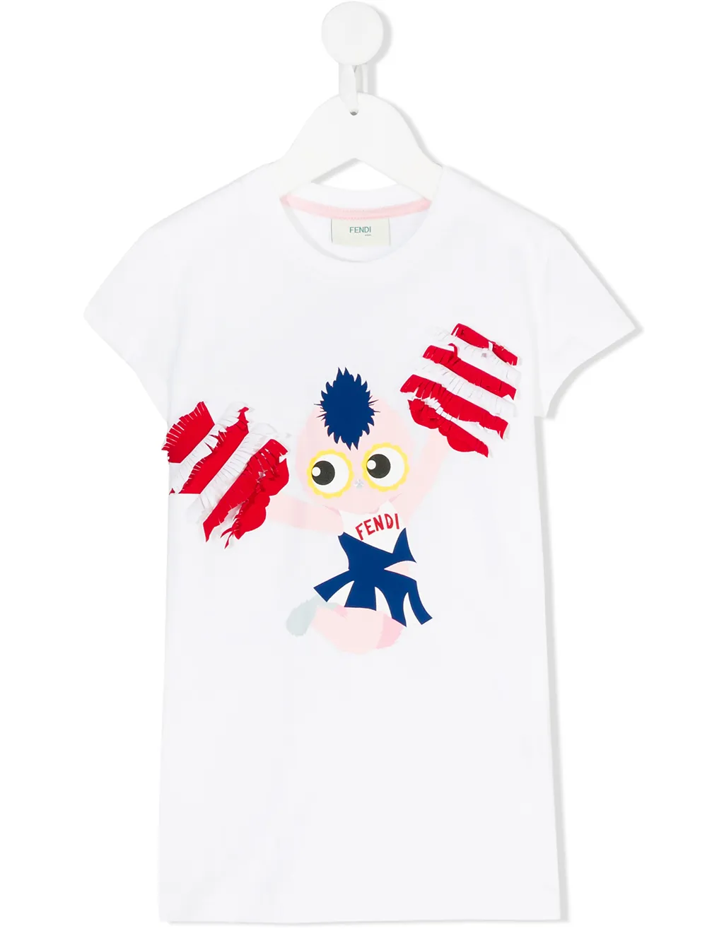 Fendi Kids フェンディルミ Tシャツ - ホワイト Fendi Kids フェンディルミ Tシャツ - ホワイト