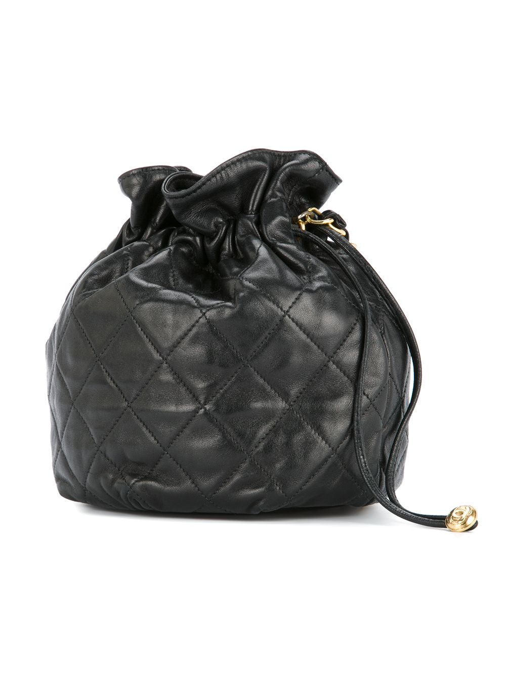 Chanel Pre Owned Quilted Cc Logo Shoulder Bag Black Farfetch