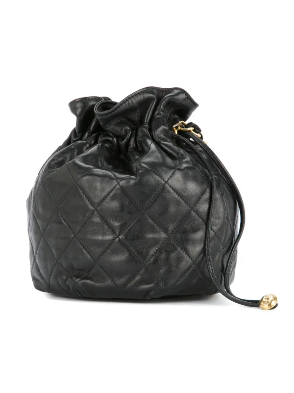 CHANEL Pre-Owned ドローストリング ショルダーバッグ | ブラック