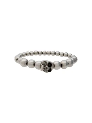 Alexander Mcqueen Skull Multibeaded Bracelet Farfetch Alexander Mcqueen Skull Multibeaded Bracelet